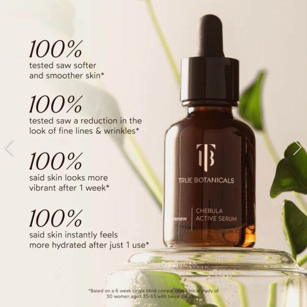 True Botanicals Chebula Active Serum -  Size 1fl oz / 30ml -NEW ($90 Value)